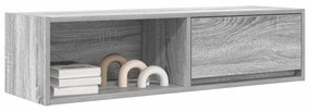 2 db szürke sonoma szerelt fa fali TV-szekrény 100x31x25,5cm
