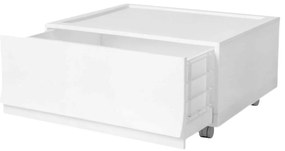 Wave Snow moduláris tárolódoboz kerekekkel 54,6 x 43,4 x 22 cm, széles - 1 fiók - kerekek