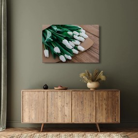 Egy csokor fehér tulipán képe (90x60 cm)