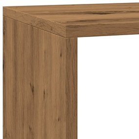 3 szintes kézműves fa elválasztó könyvespolc 137,5x29x103,5 cm
