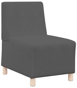 sötétszürke kordbársony szövet kanapéfotel 55 cm