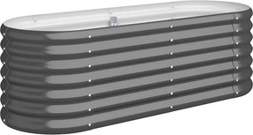 vidaXL antracitszürke horganyzott acél kerti magaságyás 114x40x36 cm