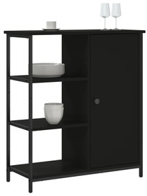 fekete szerelt fa tálalószekrény 70 x 30 x 80 cm