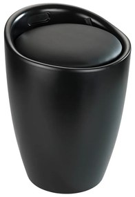 Candy fekete fürdőszobai ülőke, kivehető szennyestartó résszel - Wenko