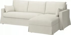 Ikea Hyltarp 3 személyes kanapé huzat sezlonnal, jobbos, Gransel natúr