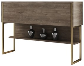 Komód Luxe - Gold, Walnut