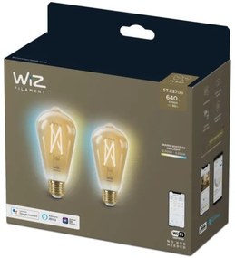 KÉSZLET 2x LED Dimmelhető izzó VINTAGE ST64 E27/6,7W/230V 2000-5000K Wi-Fi - WiZ