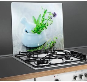 Edzett üveg falvédő tűzhelyhez 50x56 cm Herb Garden – Wenko