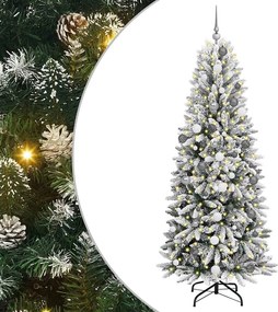 vidaXL Mű karácsonyfa Fehér 210 cm PVC és Műanyag és Acél és PE