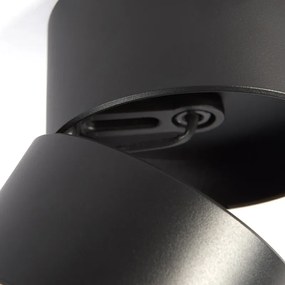 Modern fekete kerek állítható reflektor - Go Nine