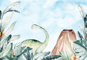 Fotótapéta Dinoszauruszok trópus vulkán gyerekszoba 416x290 +ragasztó
