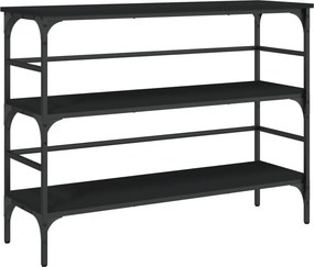 vidaXL fekete szerelt fa tálalóasztal 100x32x75 cm