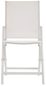 Fehér Kétszemélyes Összecsukható Alumínium Balkon Szett CAORLE Beliani