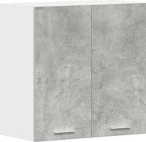 vidaXL betonszürke szerelt fa konyhai fali szekrény 60x31x60 cm