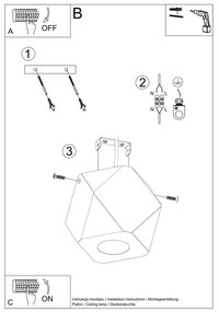 Natúr színű spotlámpa 12x12 cm Vige – Sollux