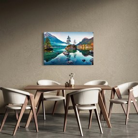 Kép - Lake Hintersee, Bajor - Alpok, Ausztria (90x60 cm)