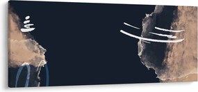 Kép - Sötétkék absztrakció (120x50 cm)