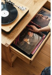 Natúr színű tölgyfa alacsony komód 140x64 cm Twig – The Beds