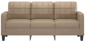 3 személyes cappuccino színű műbőr kanapé 180 cm