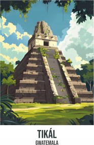 Poszter 13x18cm Tikal