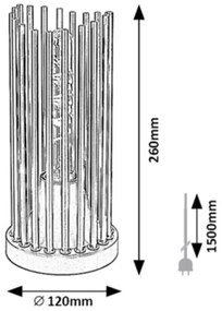 Rabalux 74021 - Asztali lámpa ROXAS 1xE27/40W/230V