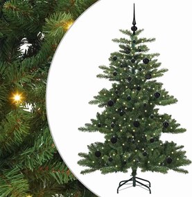 vidaXL Műanyag Hajtogatós Karácsonyfa Zöld 150 cm PVC és Acél