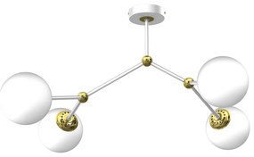 Csillár JOY 4xE14/40W/230V fehér/arany