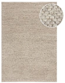 Világosszürke kézi szövésű gyapjúkeverék szőnyeg 80x150 cm Minerals – Flair Rugs