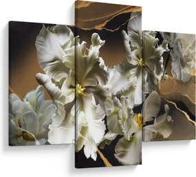 Kép - Orchidea virágok márvány háttérrel (90x60 cm)