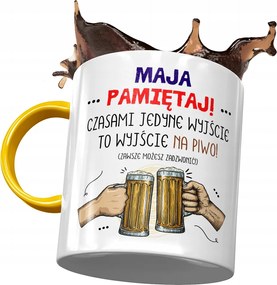 Sárga bögre Mai Barátnő Feleség Barátnője Nyomtatott Fotóval