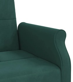 sötétzöld bársony kanapéágy párnákkal