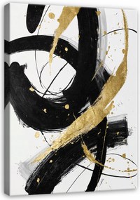 Vászonkép Absztrakt Arany Glamour Fekete A Nappali Hálószobájába 100x70