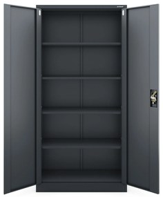 Fém iratszekrény JAN, 900 x 1850 x 400 mm, antracit