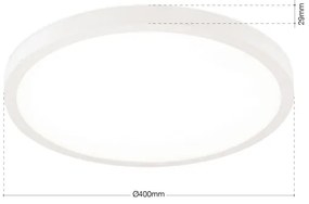Orion - dimmelhető mennyezeti LED lámpatest DISC LED/30W/230V 2700/3000/4000K átm. 40 cm fehér