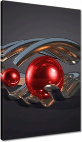 Vászonkép 40x60 Piros gömbök a kézben