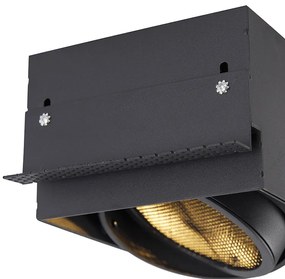 Beépített spotlámpa fekete GU10 AR111 keret nélküli - Oneon Honey