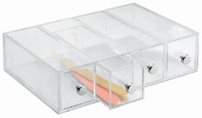 Wers átlátszó tárolódoboz, 4 fiókkal - iDesign