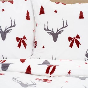 4Home Stag & Bows mikroflanel ágyneműhuzat, 140 x 200 cm, 70 x 90 cm