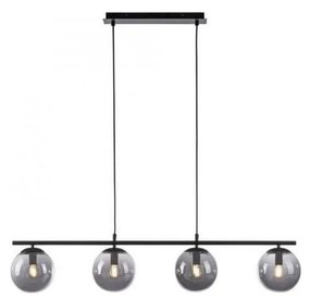 JUST LIGHT. 14604-18 - Csillár zsinóron WIDOW 4xE14/25W/230V fekete