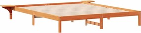 vidaXL Ágykeret éjjeliszekrényekkel Faggyú barna 200 x 210 cm