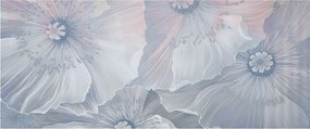 Kép - Kék virágok a falon (120x50 cm)