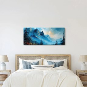 Kép - Hegyek festése (120x50 cm)