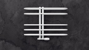 Regnis LEVEL, fűtőelem 600x530mm központi csatlakozással 50mm, 215W, fekete matt, LEVEL530/600/D50/BLACK