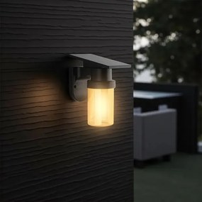 LED Sol fali lámpa LED/3,7V 2700/3200/5000K IP54 1800 mAh fekete/füstbézs + távirányító