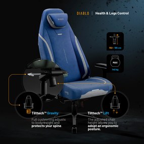 Kék Szövet Gamer Szék Diablo X.Eye Prime Meta Ocean