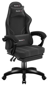 Gamer szék Space lábtartóval Carbon fekete