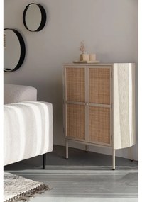 Krémszínű rattan szekrény 80x100 cm Amaya – White Label