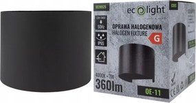 Homlokzati Kültéri Kerti Lámpatest Strapabíró 10cm Led Kerek Fekete