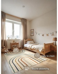 Krémszínű gyerek szőnyeg 120x170 cm Double Rainbow – Hanse Home
