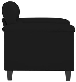 fekete mikroszálas szövet kanapéfotel 60 cm